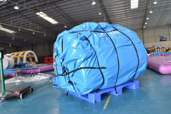 Durable PVC Tarpaulin Long Inflatable Water Slide For Seaside